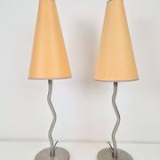 Lampes de table vintage Squiggle Antimon Zigzag d'Ikea, années 1990, ensemble de 2