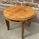 Art Deco pedestal table walnut 1950