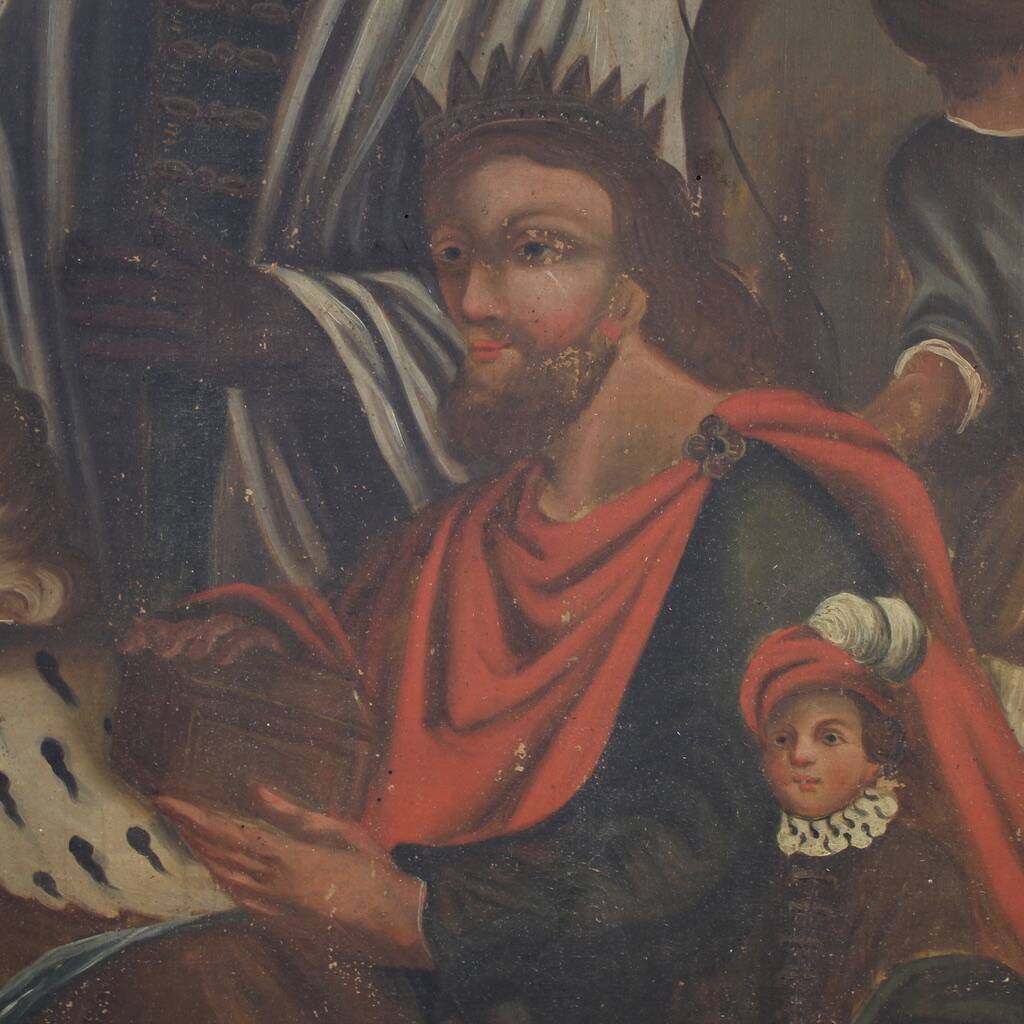 19th century Spanish painting Adoration of the Magi