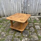 Table basse en pin vintage 1980