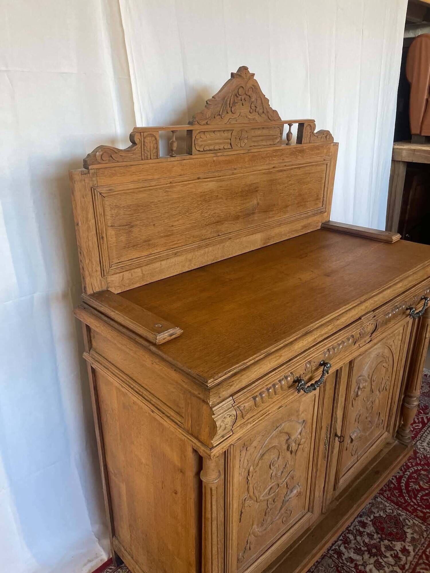 Antique Henri II / Neo-Renaissance buffet in carved solid oak