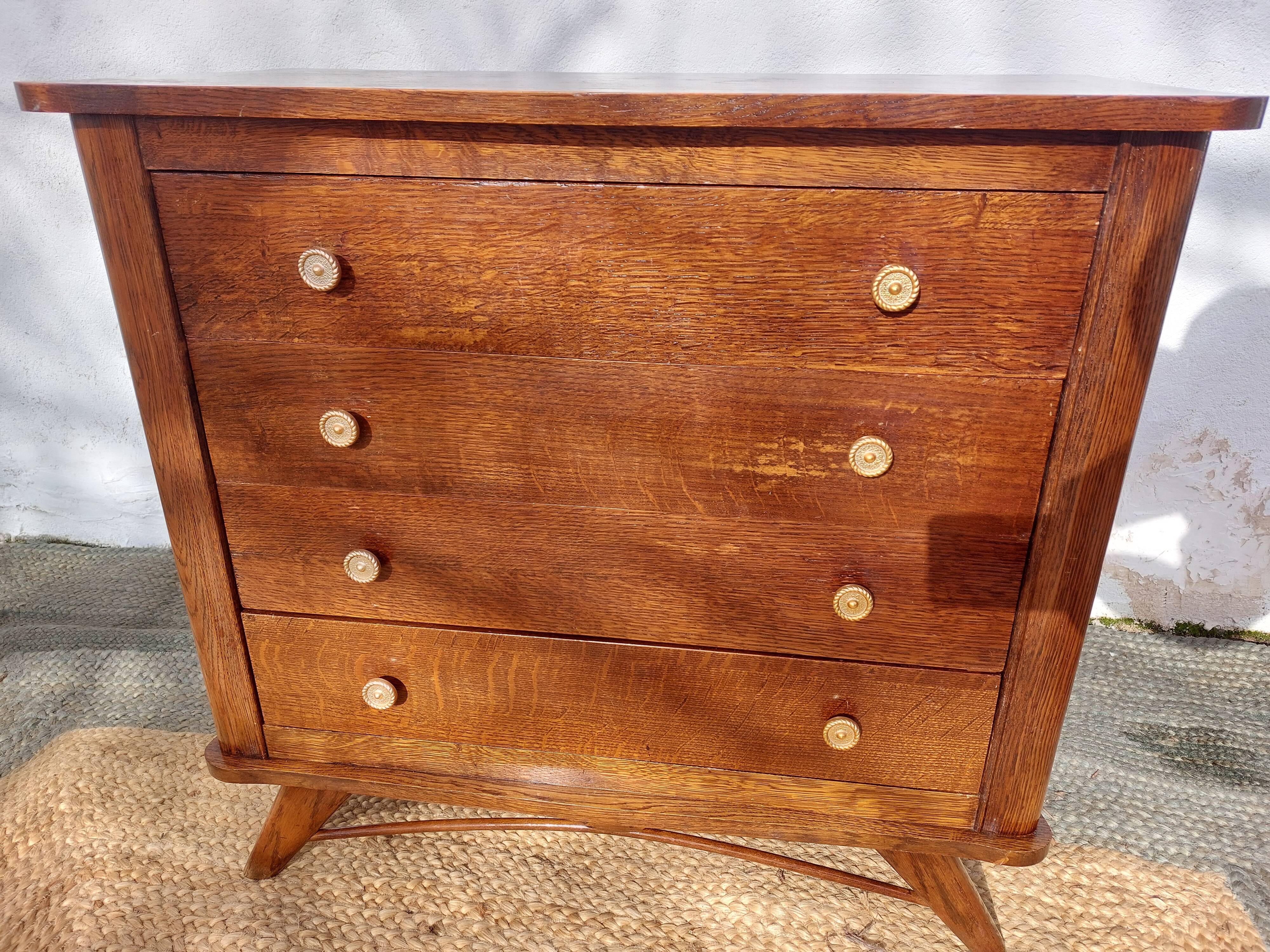 vintage commode with tapered legs