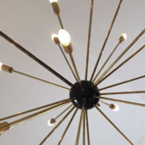 24-armed brass Sputnik chandelier with 1950s