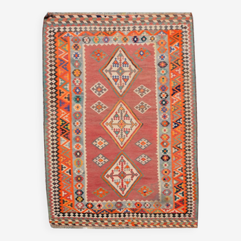 Tapis kilim iran gashgaï - entièrement fait main en laine . 2.80 x 1.50 mètres .