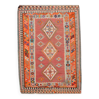 Tapis kilim iran gashgaï - entièrement fait main en laine . 2.80 x 1.50 mètres .