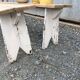 Farmhouse table with its two benches