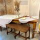 English farmhouse table in solid pine from the late 19th century, L187cm.
