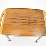 1970s beech serving cart by Drevotvar Czechoslovakia
