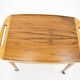 1970s beech serving cart by Drevotvar Czechoslovakia