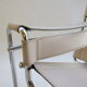 Fauteuil Wassily en cuir couleur crème de Marcel Breuer pour Gavina, Italie Bauhaus