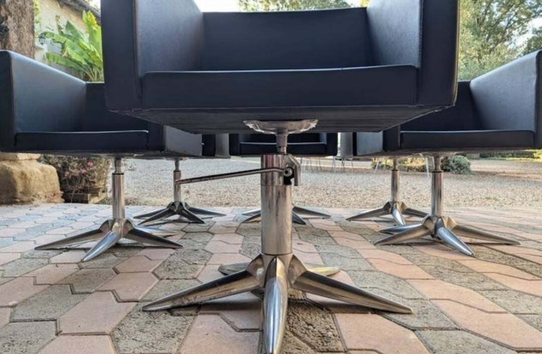 Swivel designer armchairs x6