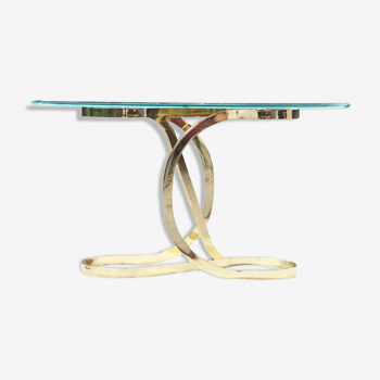 Brass ribbon console table Design Institute of America