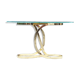 Brass ribbon console table Design Institute of America