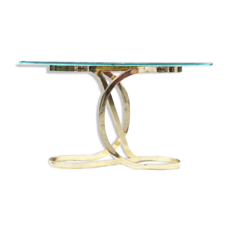 Brass ribbon console table Design Institute of America