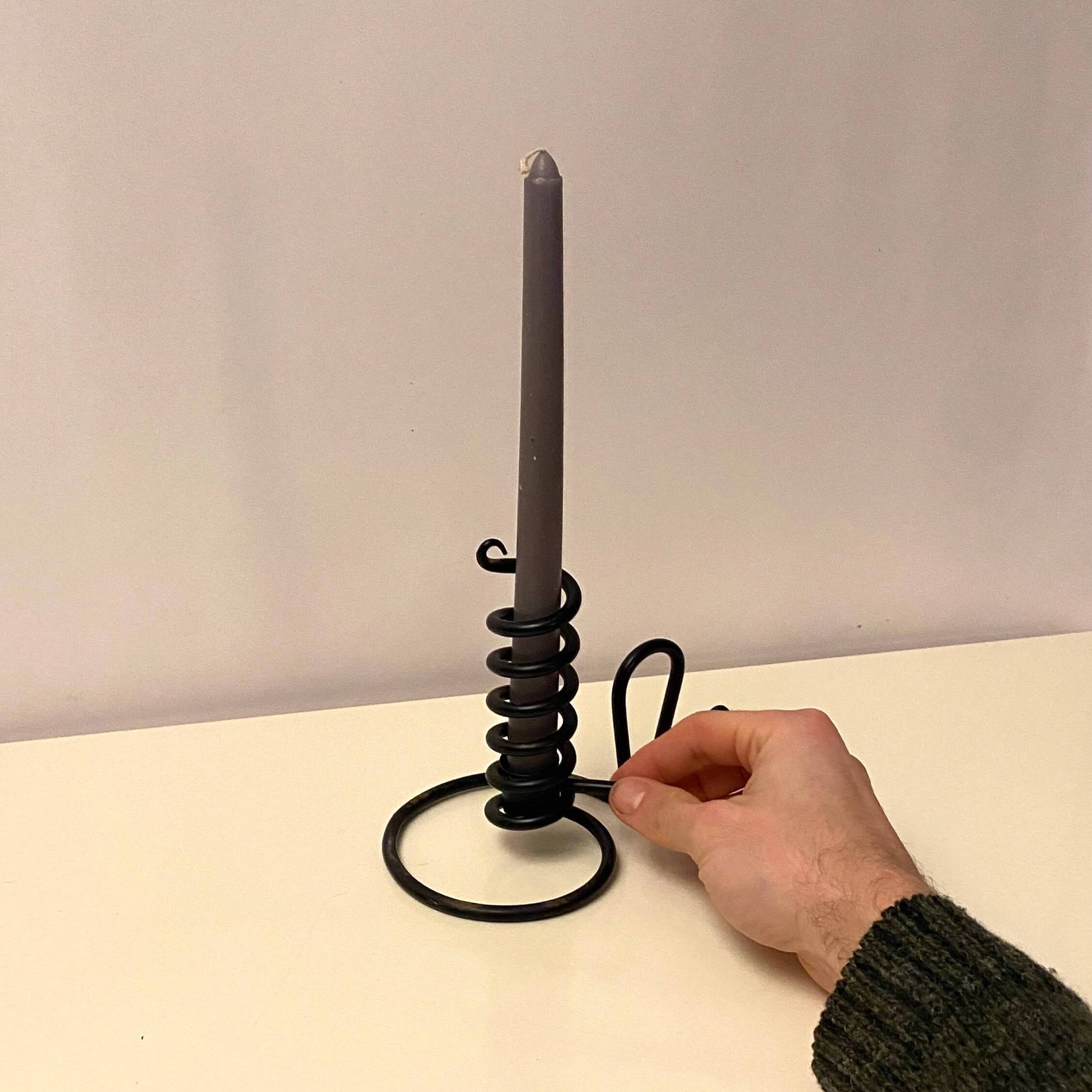 Spiral iron chandelier