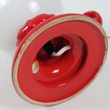 Lampe de table vintage en céramique rouge par Massive, Belgique 1970