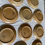 French village stoneware plate