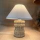 Lampe pierre annees 70 et l’abat-jour coton