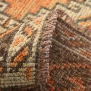 5x11 orange and brown vintage tapis rug, 352x162cm