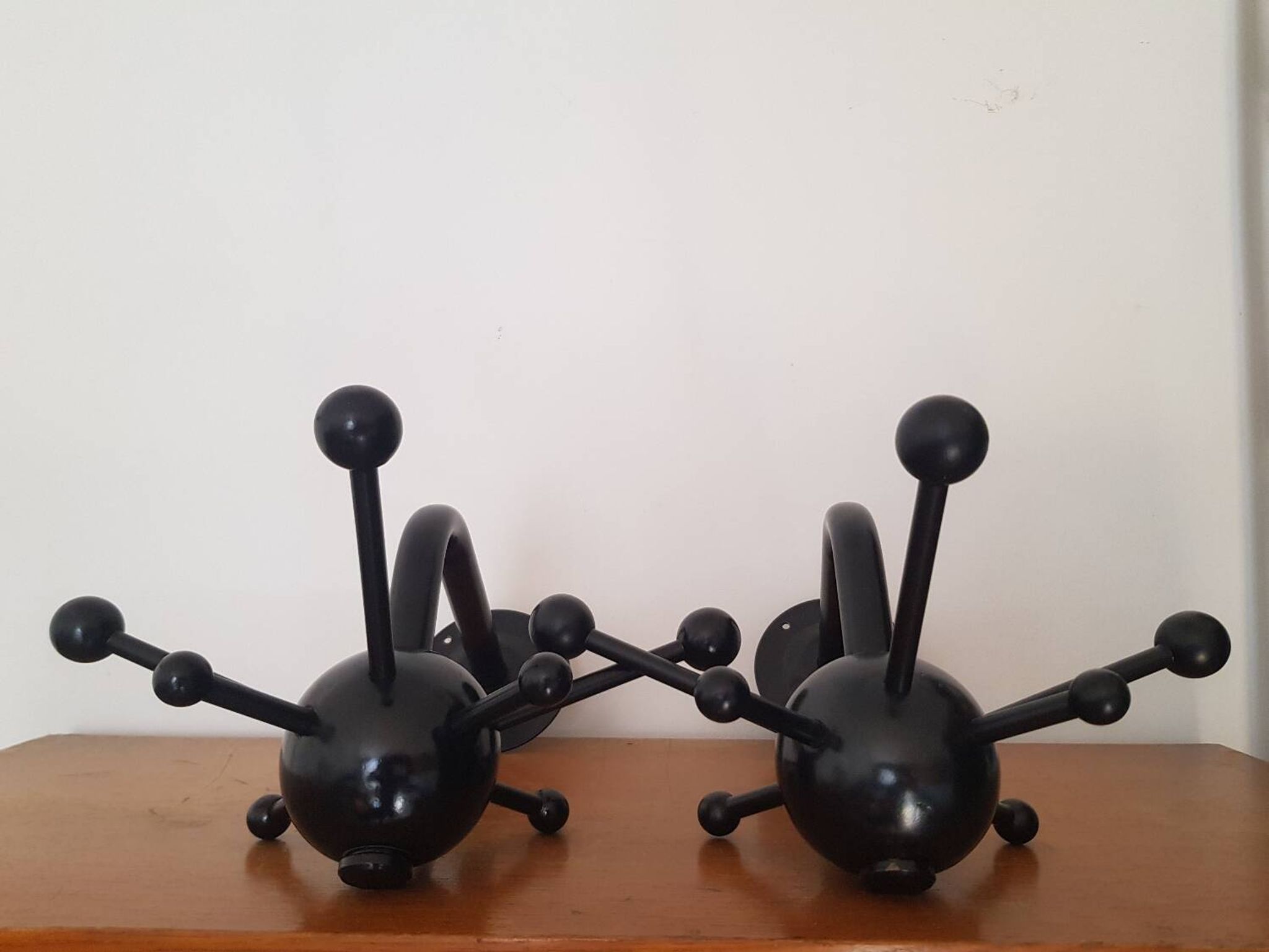 Lot de 2 porte manteau spoutnik noirs
