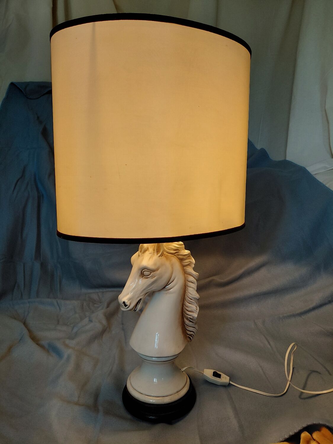 1970 ceramic horse lamp