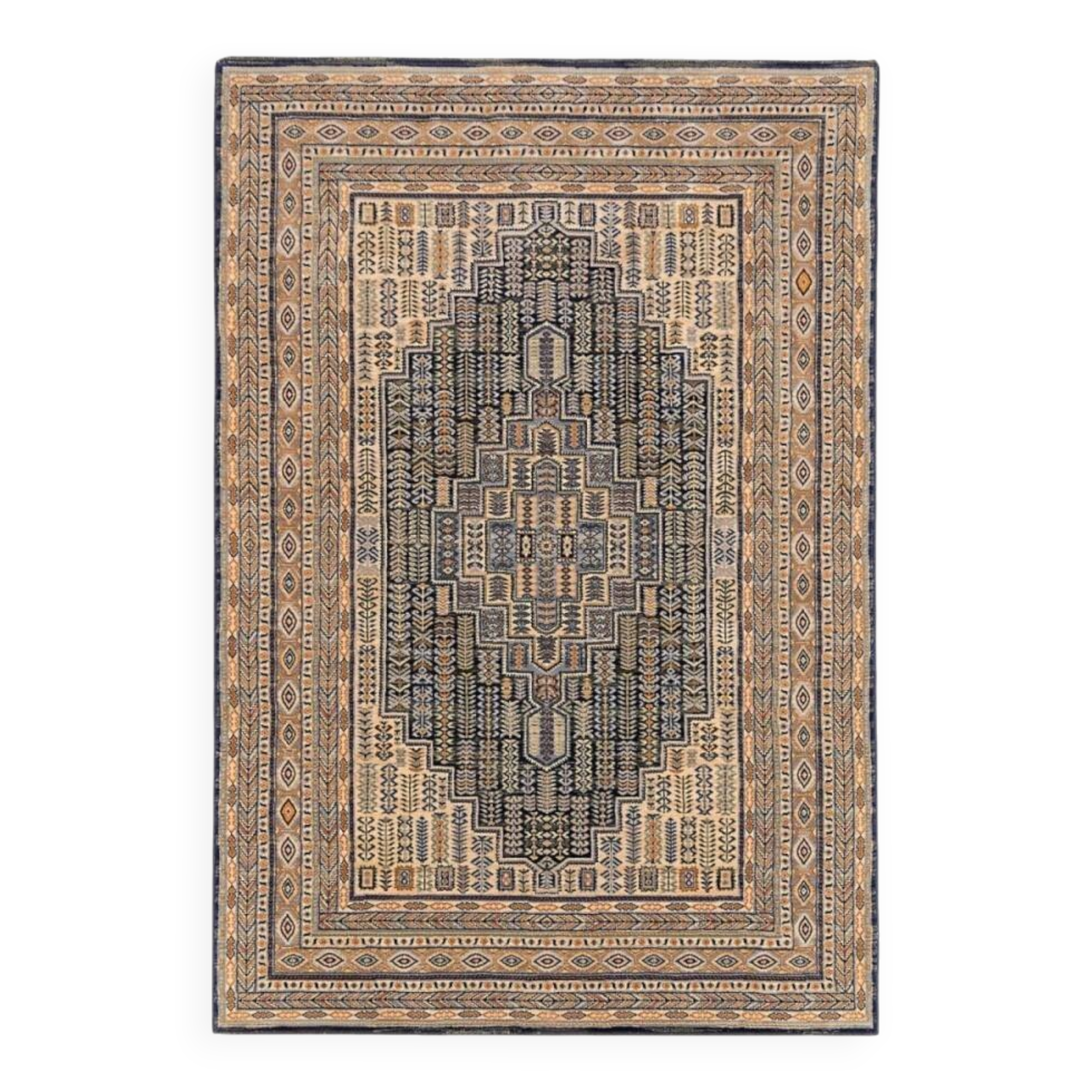 Antique black Persian carpet RAMI