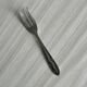 6 small silver plated metal dessert forks