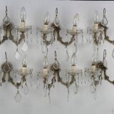 Set of six Maria Teresa sconces. Italy 1940s