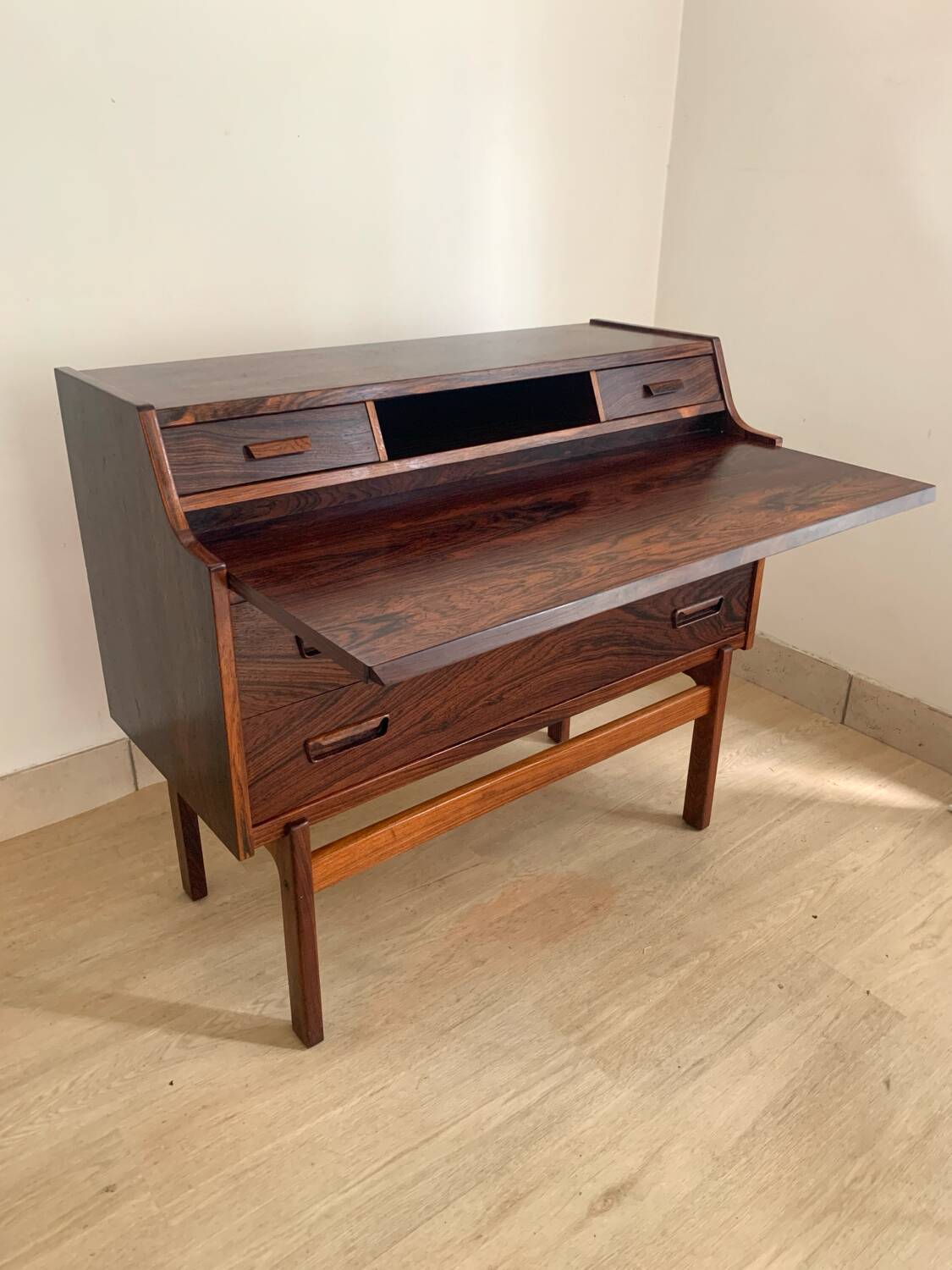 Scandinavian rosewood secretary desk by Arne Wahl Iversen