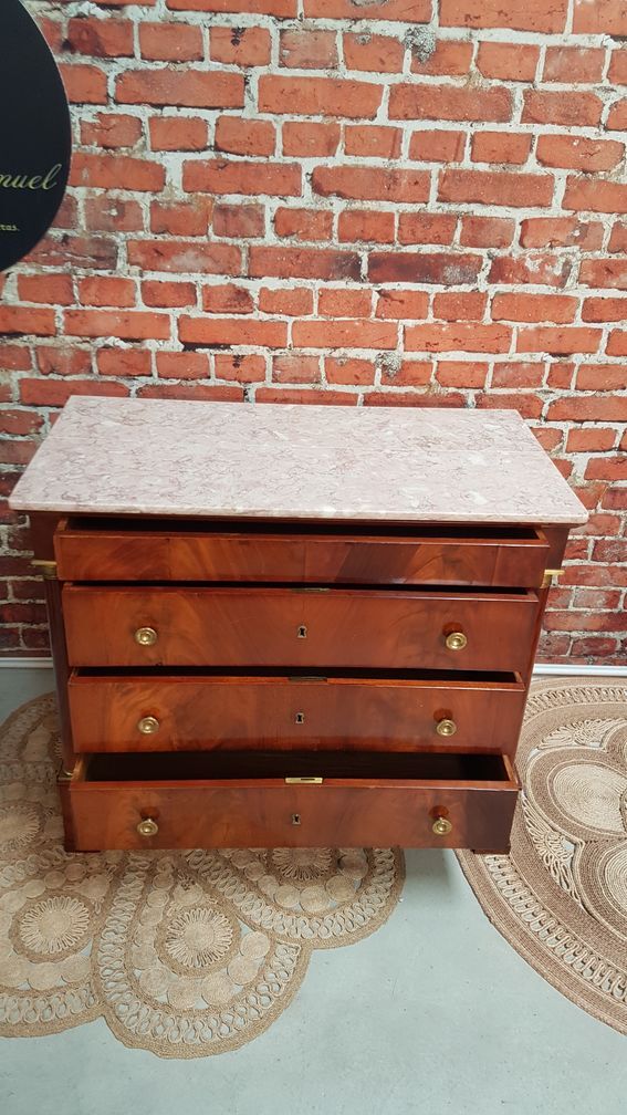Half-column Empire chest of drawers
