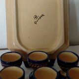 Service of 6 cockroaches and one tray in faience HB Quimper