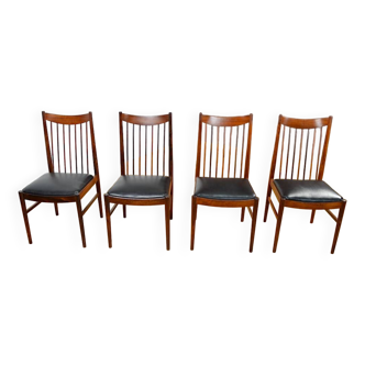 4 Danish Rosewood Chairs from Rio Arne Vodder 1960