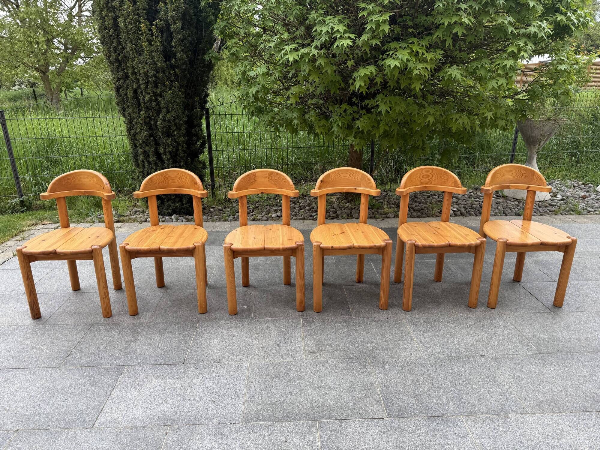 Set of 6 Scandinavian chairs by Rainer Daumiller from the 1970s.