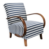 Jindřich Halabala Art Deco Lounge Chair, Czechoslovakia, 1940s
