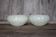 Pair of green Clichy glass lampshades, glass globe for suspension, globe.