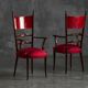 High-back dining chairs by Aldo Tura, Italy, 1962