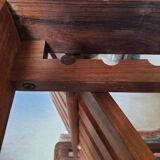 Pair of modernist Rio rosewood rack-and-pinion armchairs