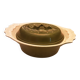 TERRINE EARTHENWARE GREEN BARBOTINE APPOLIA