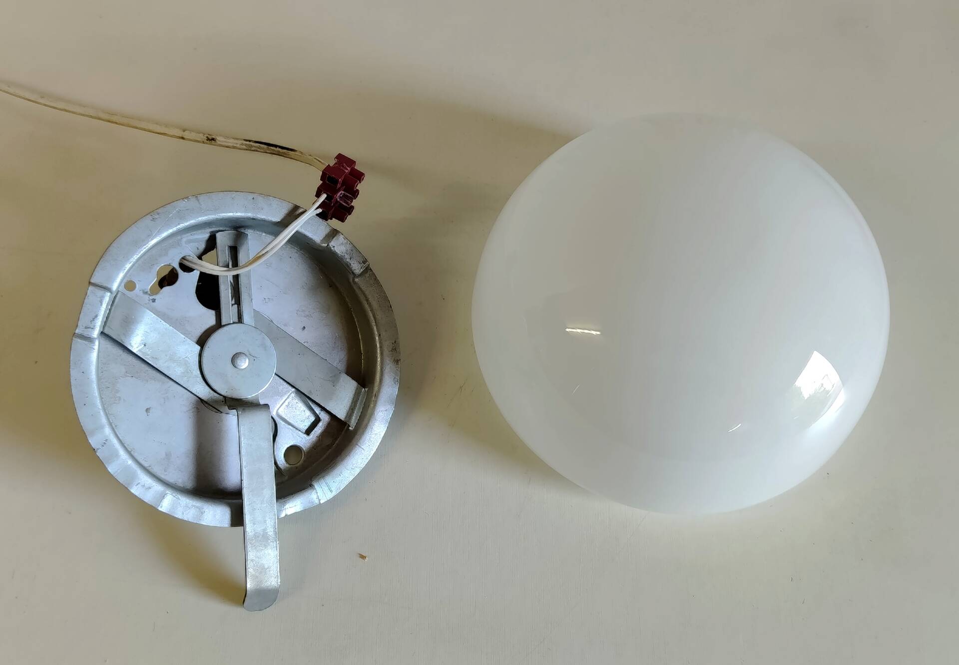 Ceiling light or globe wall lamp - mid 20th century
