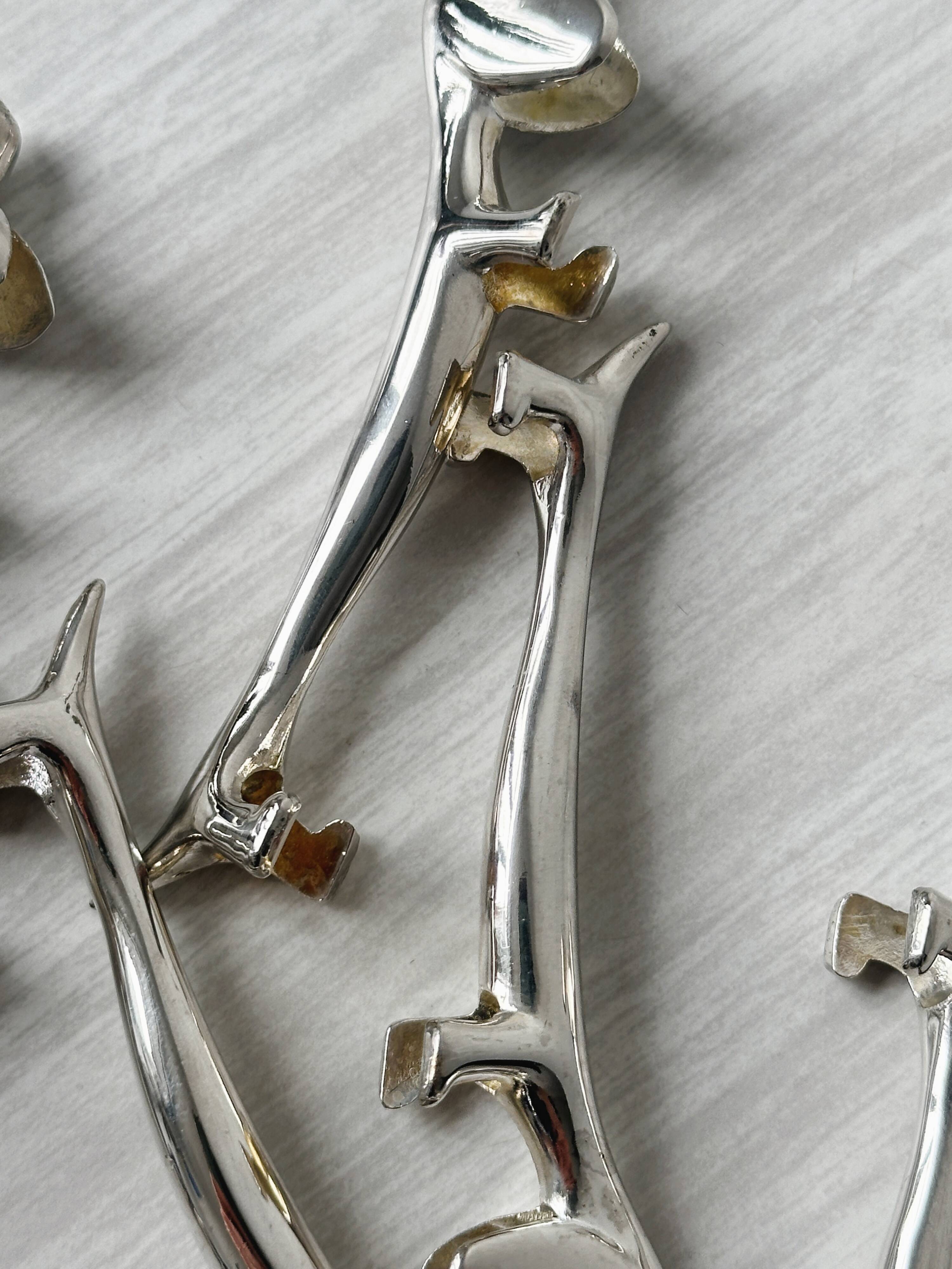 White stainless steel dachshund knife holder