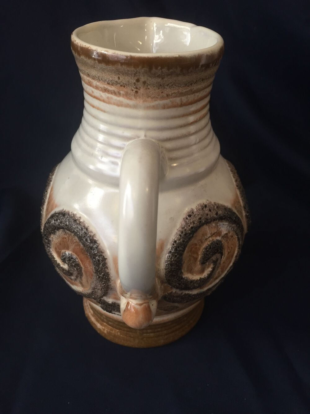 Ceramic jug or pitcher from the strehla fat lava workshops