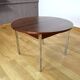 Table de repas en palissandre et chrome 1960