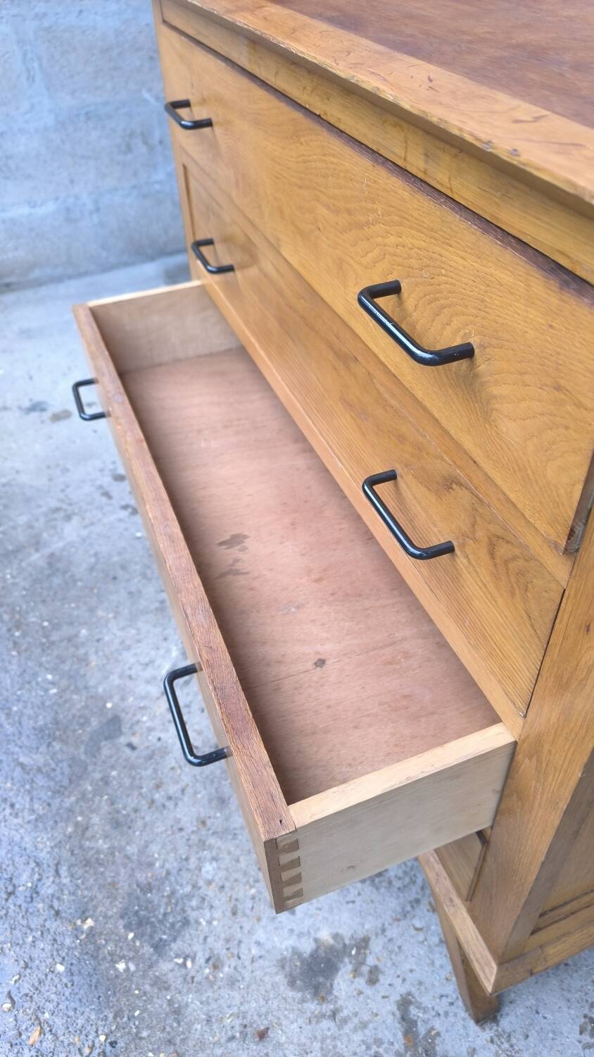 1960 compass foot chest of drawers