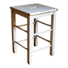 Workshop stool in vintage patinated solid wood