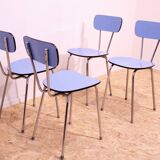 Chaises de café en formica coloré tchécoslovaque du milieu du siècle, 1960, ensemble de 4
