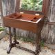 Traveling mahogany dressing table, working woman, Victorian charm - 19th century.