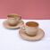 2 cups and their saucer, stoneware from France