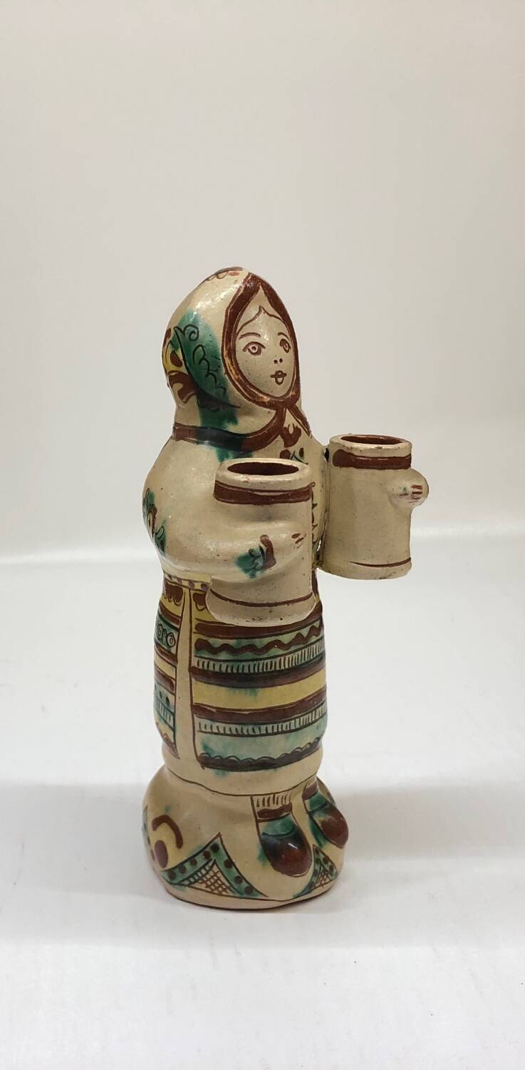 Handcrafted anthropomorphic candlestick