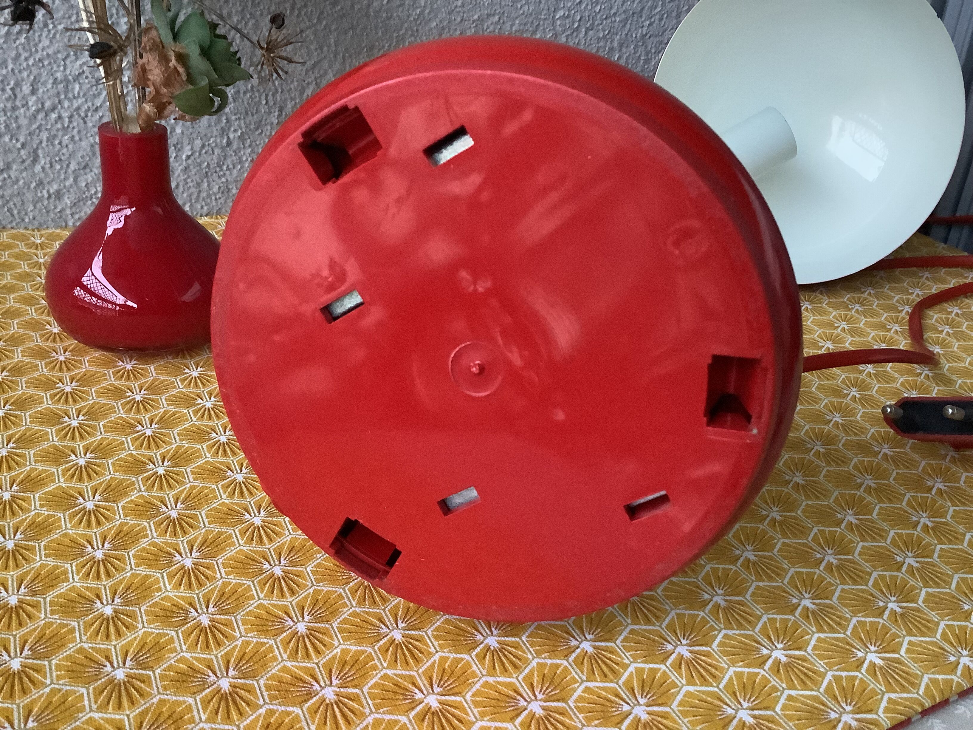 Design lamp space age red Bauhaus Style