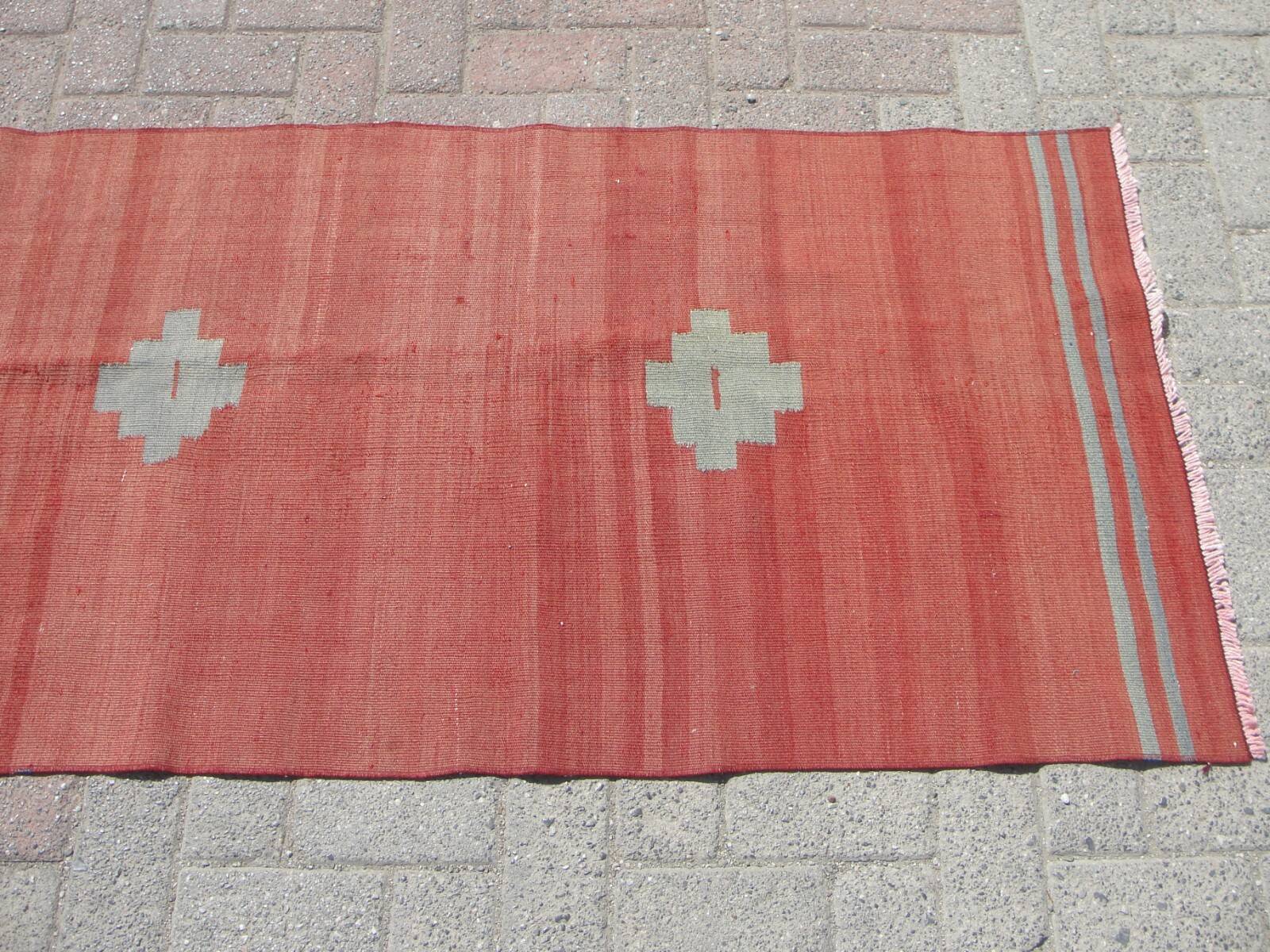small red runner kilim rug - handmade rugs for hallway